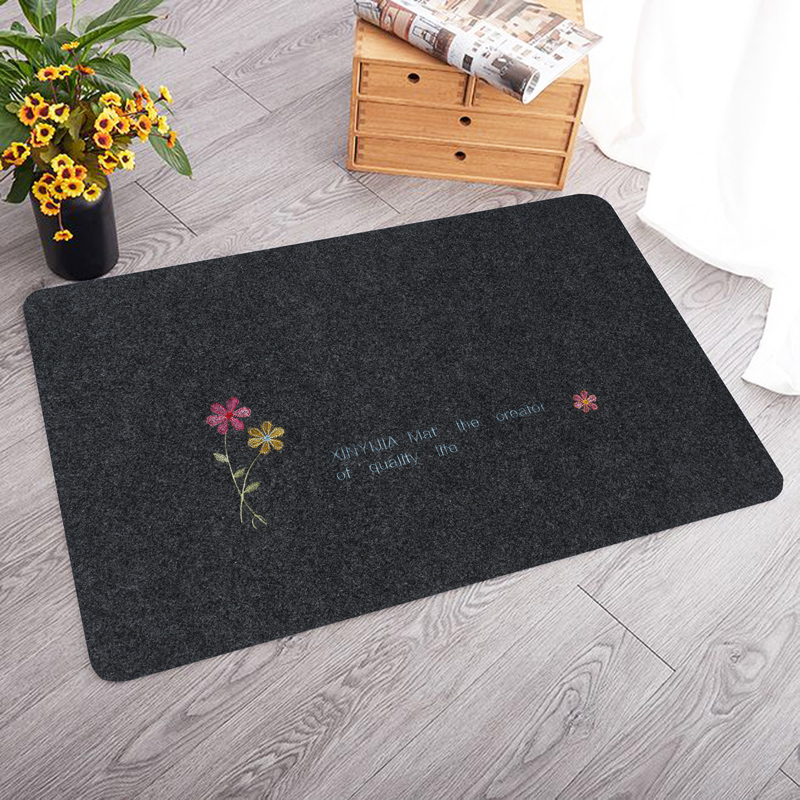 Custom Welcome Door Mat Floor Mats Embroidered Mat With Rubber For Kitchen Outdoor Entrance