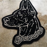 Miracle Rug Cute Dog Shape Design Rugs Luxury Logo Mat Custom Welcome Door Carpet